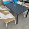 Moderni mėlyna kėdė MB001189 su metalinėmis kojomis