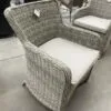 Modernus pilkas fotelis MB001300 su minkštu apmušalu