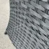 Modernus pilkas fotelis MB001304 su elegantiškomis kojelėmis