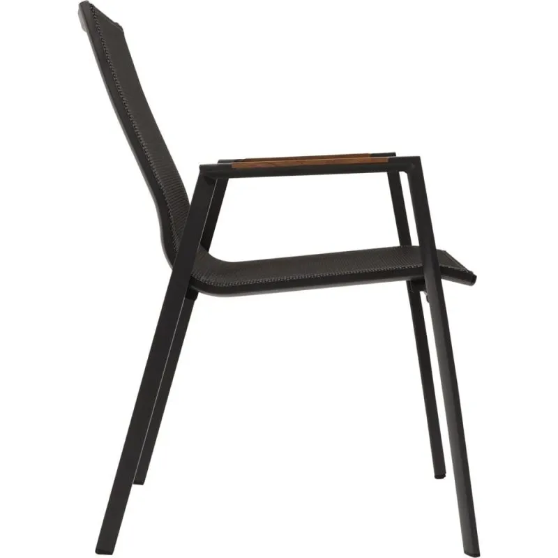 ba-mb001308-4 Moderni juoda kėdė su elegantišku metaliniu rėmu
