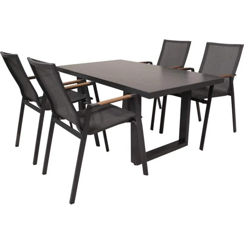 ba-mb001308-5 Moderni juoda kėdė su minkštu paminkštintu atlošu