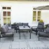 Modernus lauko stalas MB001327 su tvirtu paviršiumi ir konstrukcija