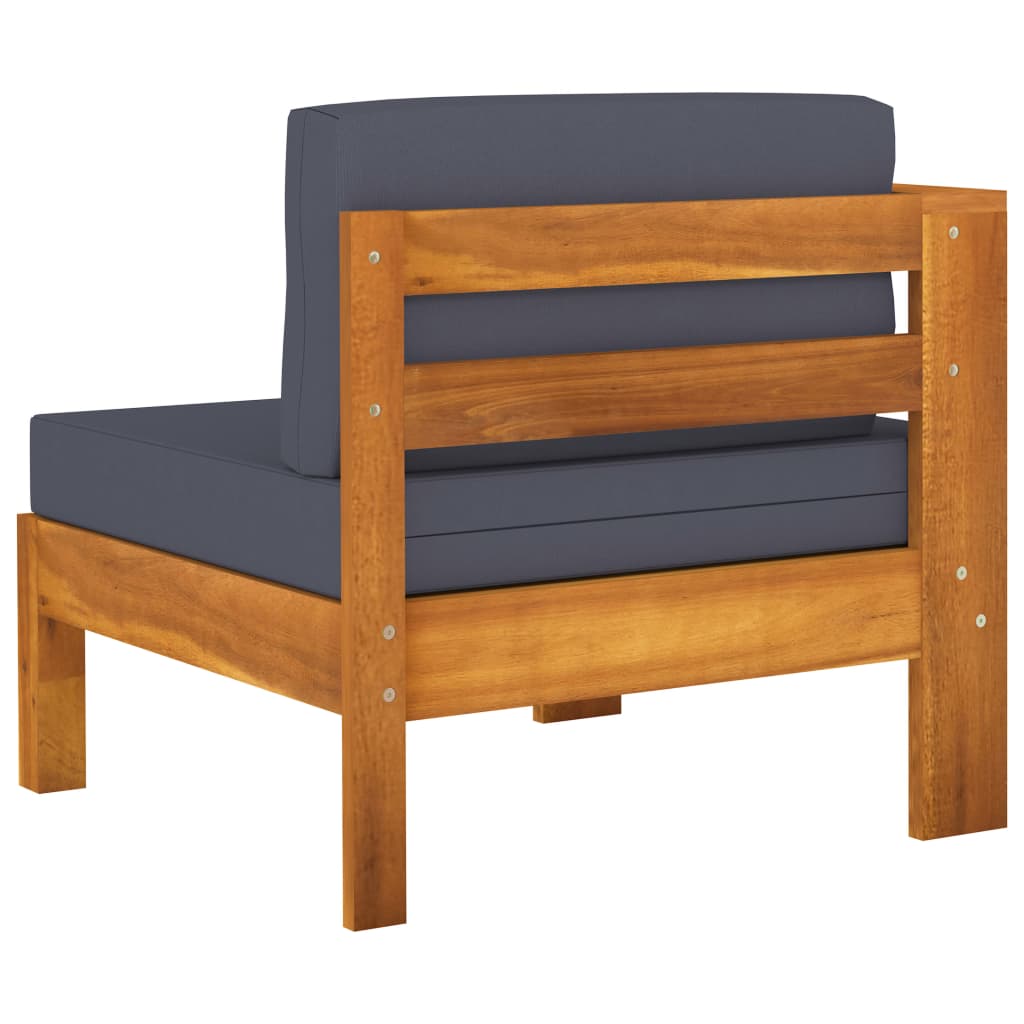 ba-vd100245-3 Keturvietė akacijos sodo sofa su tamsiai pilkomis pagalvėmis
