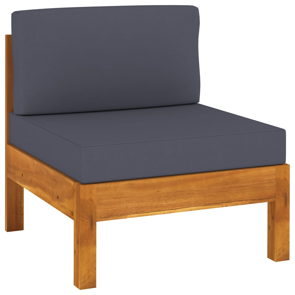 ba-vd100245-4 Keturvietė akacijos sodo sofa su tamsiai pilkomis pagalvėmis