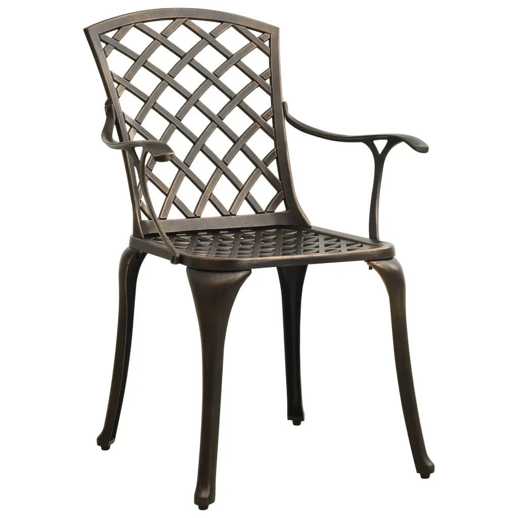 ba-vd101529-2 Bronzinis lieto aliuminio bistro baldų komplektas lauko terasai