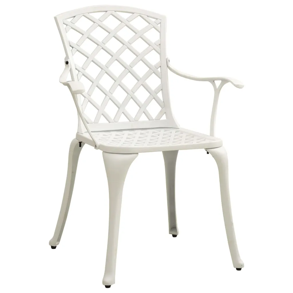 ba-vd101540-3 Baltas lieto aliuminio bistro baldų komplektas lauko terasai