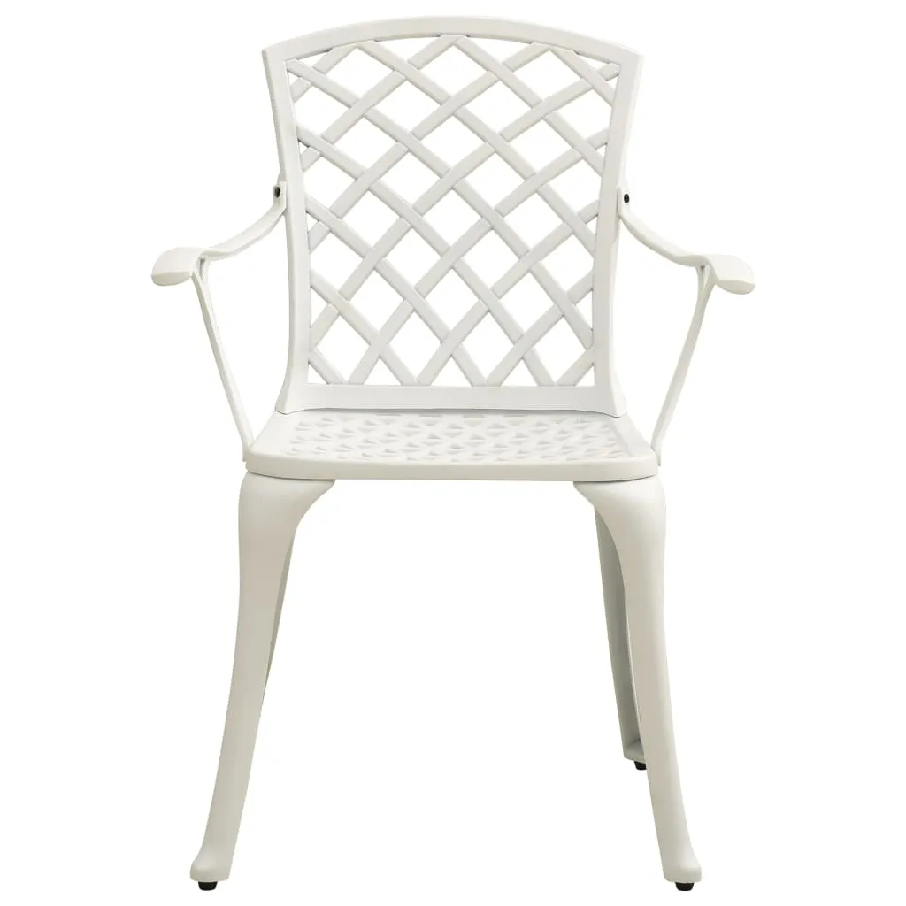 ba-vd101543-4 Baltas lieto aliuminio bistro baldų komplektas terasai