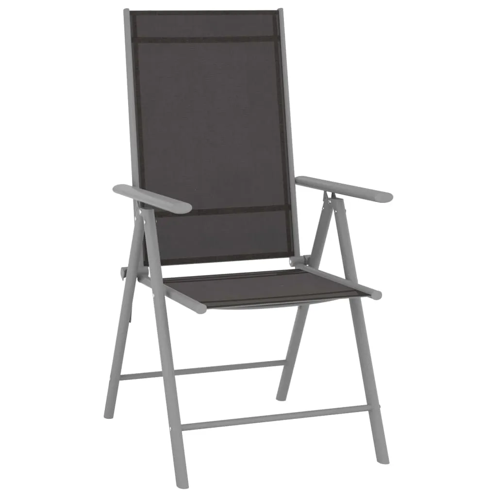ba-vd101570-2 Sidabrinis aliuminio ir tekstileno sodo komplektas su stalu