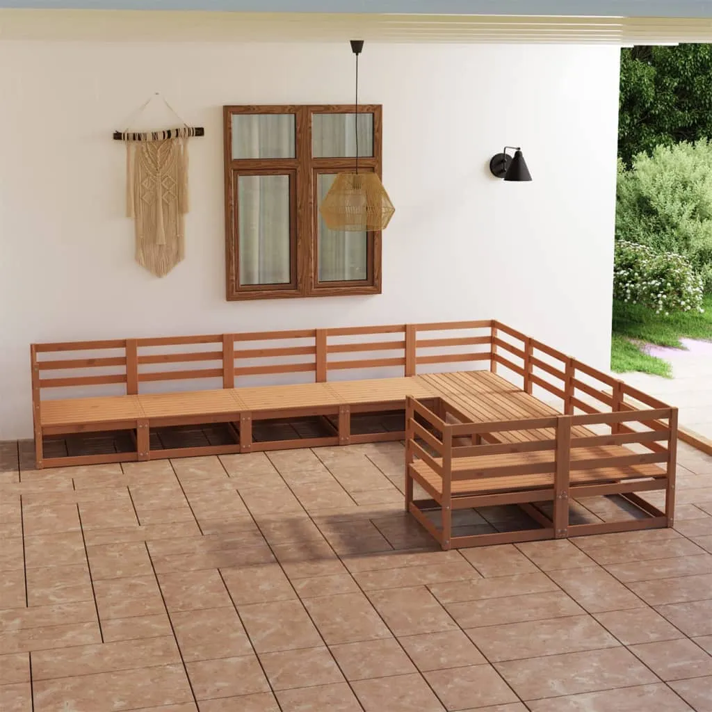 ba-vd101679-1 Sodo poilsio baldų komplektas, 9 dalių, pušies medienos masyvas