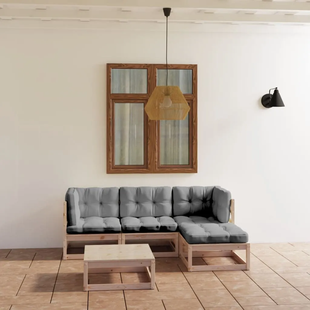 ba-vd101719-1 Sodo komplektas su pagalvėlėmis, 5 dalių, pušies masyvas