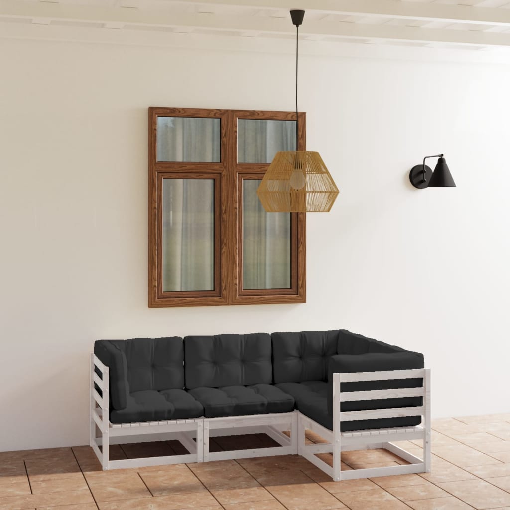 ba-vd101723-1 Sodo komplektas su pagalvėlėmis, 4 dalių, pušies masyvas