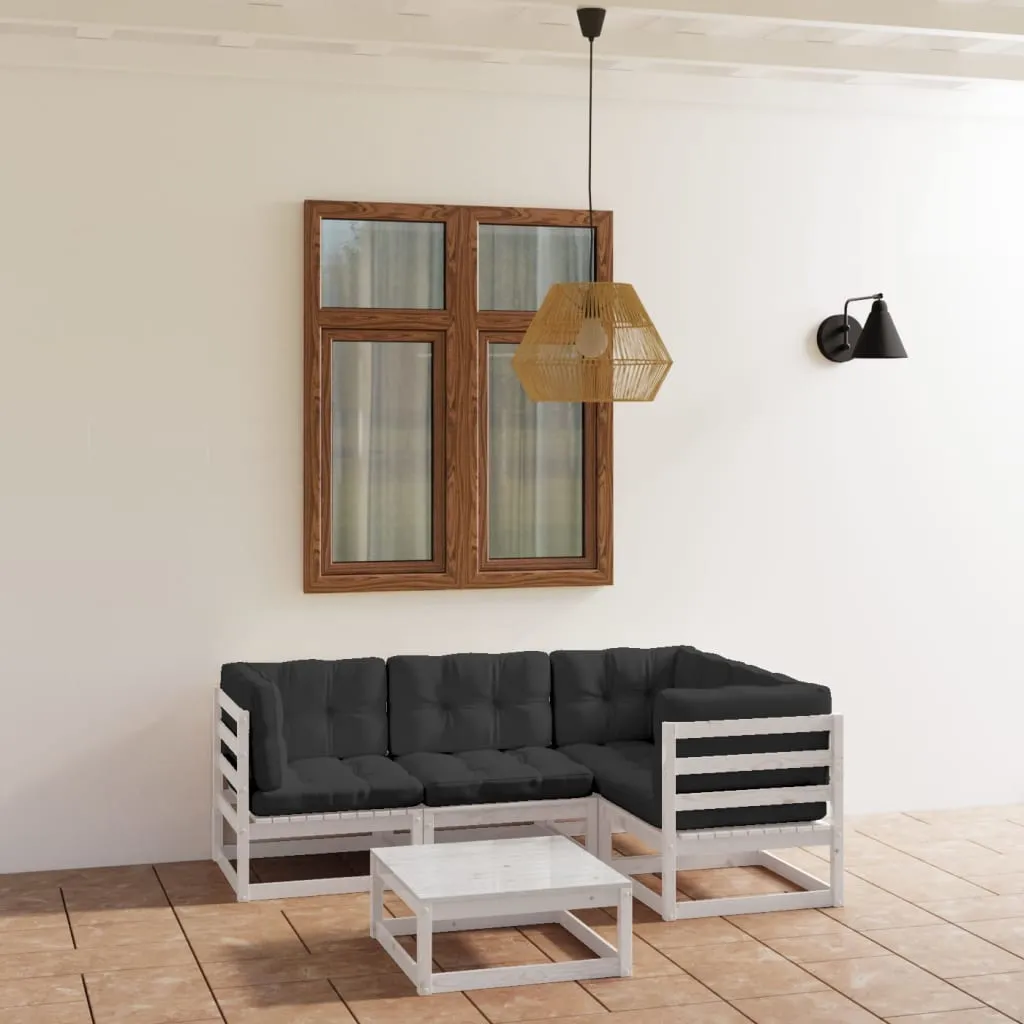 ba-vd101724-1 Sodo komplektas su pagalvėlėmis, 5 dalių, pušies masyvas