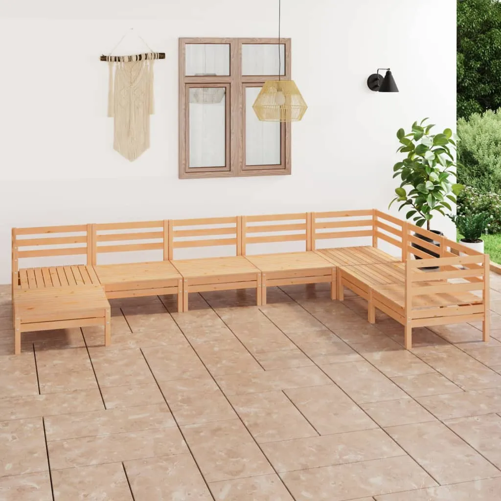 ba-vd101856-1 Sodo poilsio baldų komplektas, 8 dalių, pušies medienos masyvas