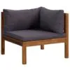 Dvivietė sodo sofa iš akacijos medienos su pagalvėlėmis