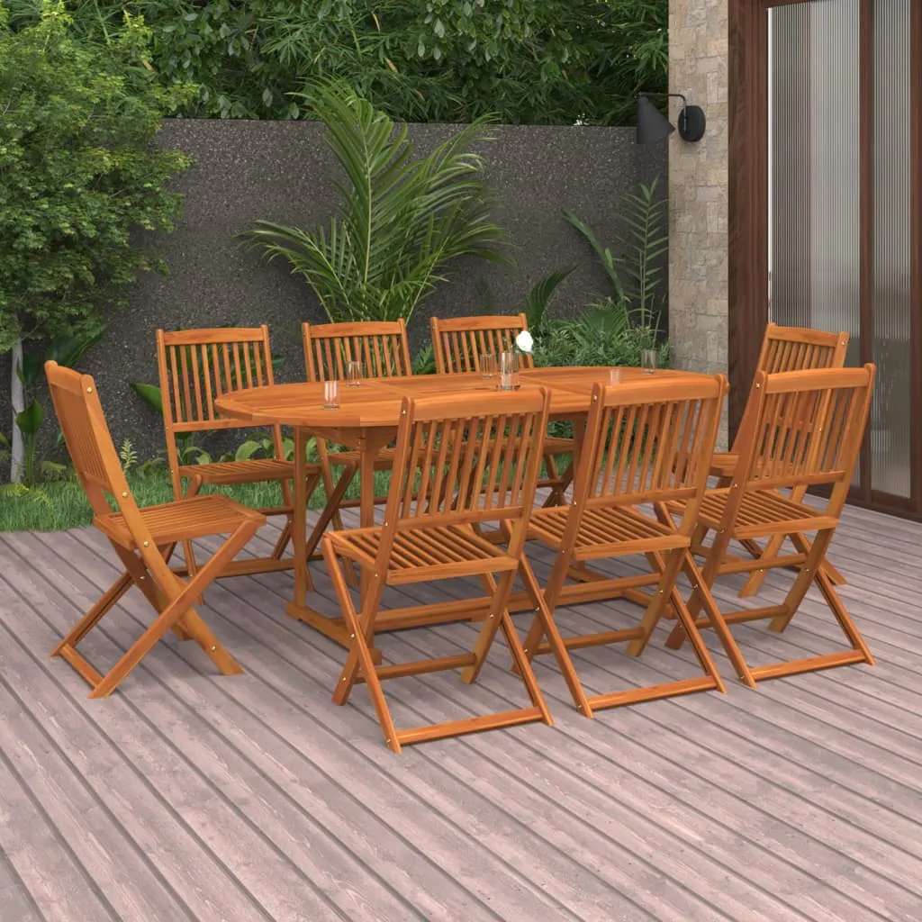ba-vd101996-1 Sodo valgomojo komplektas, 9 dalių, 180x90x75 cm, akacija