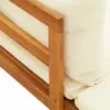 Akacijos saulės gultai su kreminiais baltais čiužinukais