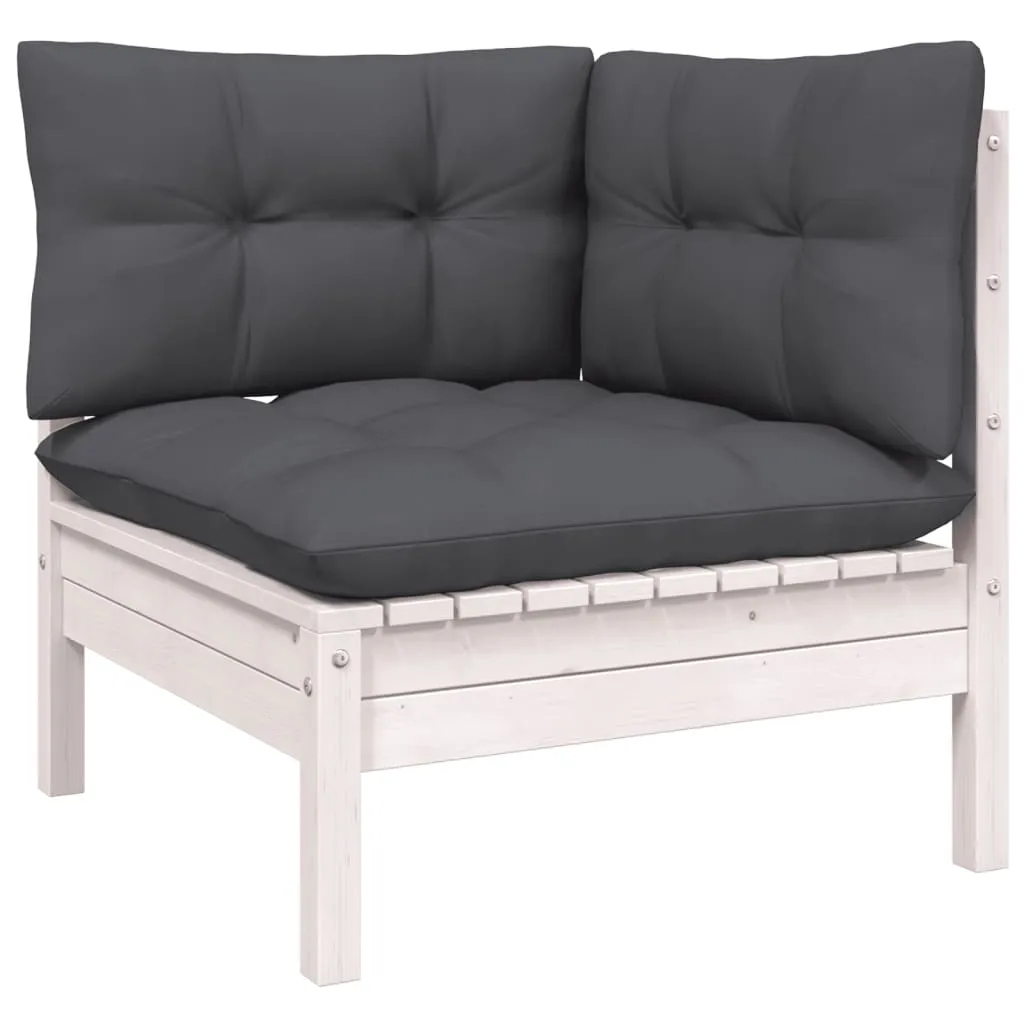 ba-vd102700-3 Baltas sodo komplektas su pagalvėmis ir medinėmis detalėmis