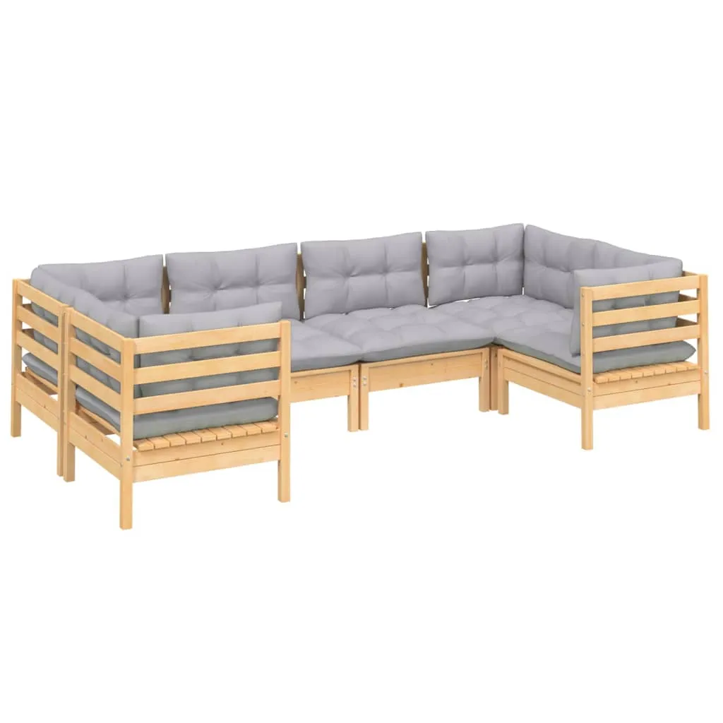 ba-vd103099-2 Pilkas sodo komplektas iš pušies su pagalvėmis