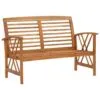 Akacijos masyvo sodo poilsio baldų komplektas su stalu