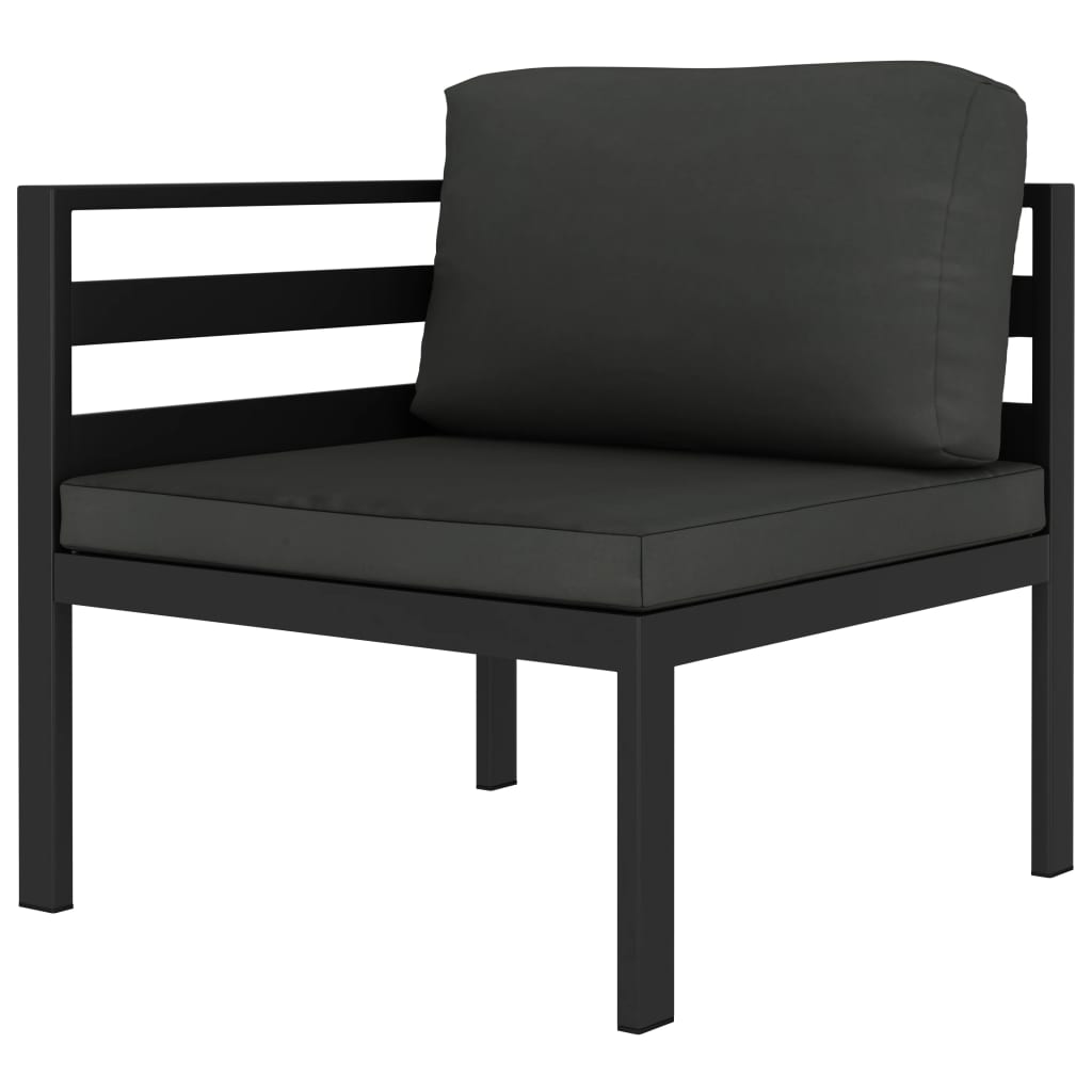 ba-vd103795-2 Antracito sodo komplektas su pagalvėlėmis ir aliuminio rėmu
