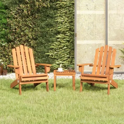Sodo adirondack komplektas, 3 dalių, akacijos medienos masyvas