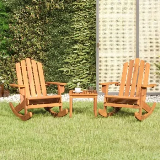 Sodo adirondack komplektas, 3 dalių, akacijos medienos masyvas