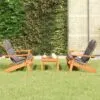 Sodo adirondack komplektas, 3 dalių, akacijos medienos masyvas