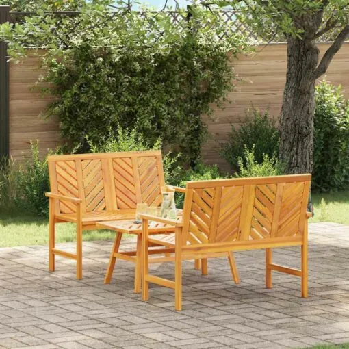 Sodo poilsio komplektas 3 pcs Ruda Kietos akacijos mediena