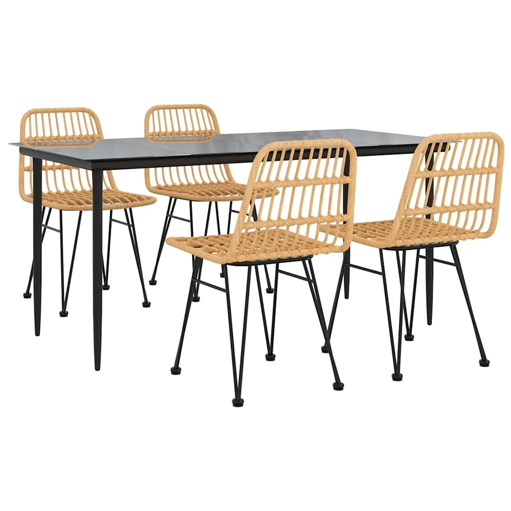 ba-vd104599-2 Modernus poliratano sodo valgomojo baldų komplektas terasai