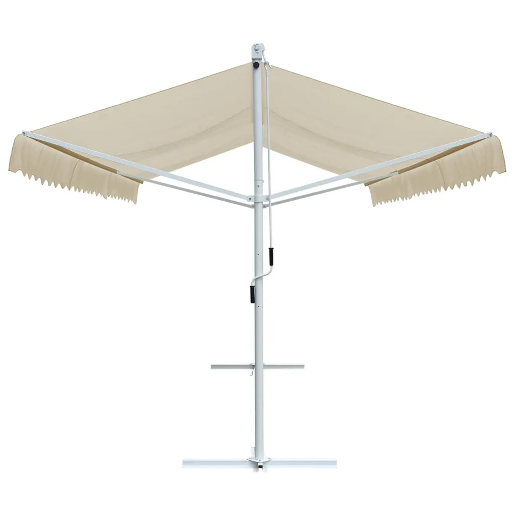 Kreminės spalvos laisvai pastatoma stoginė 600x300 cm
