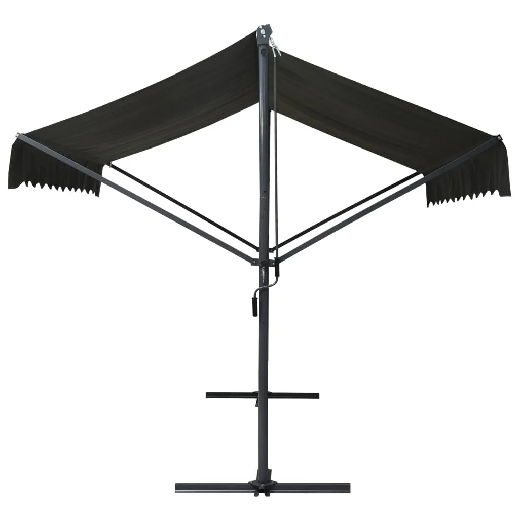 Antracito spalvos laisvai pastatoma stoginė 300x300 cm