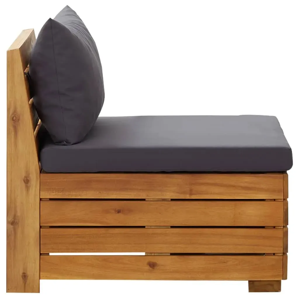 Dvivietė akacijos medienos sodo sofa su pagalvėlėmis