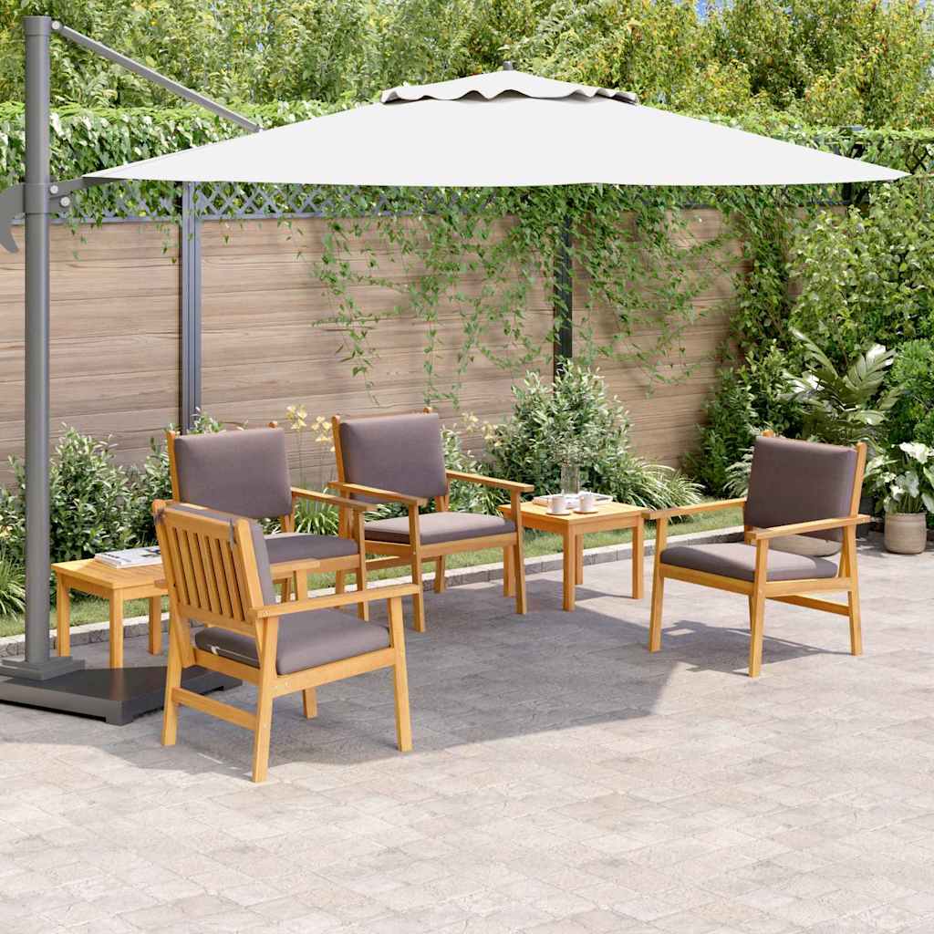 Sodo Sofų Rinkinys 6 pcs Ruda Kietos akacijos mediena