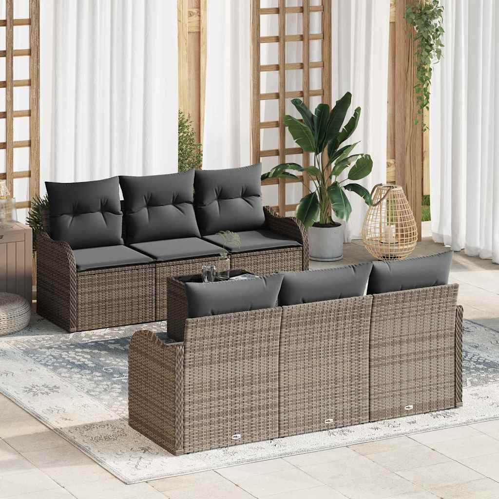 Sodo Sofų Rinkinys Pilka 55 x 55 x 37 cm poliratanas