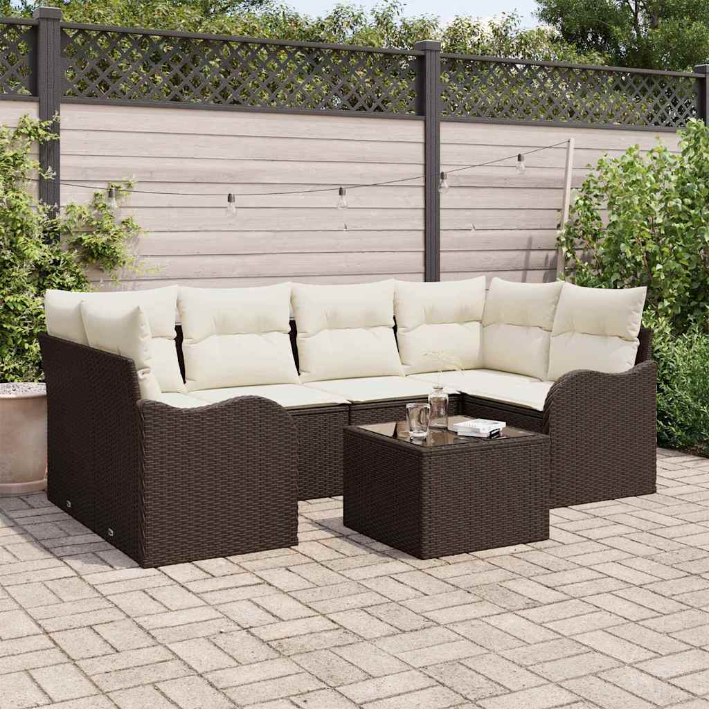 Sodo Sofų Rinkinys Ruda 55 x 55 x 37 cm poliratanas