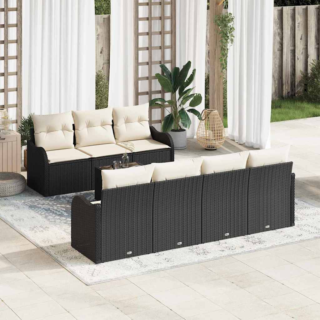 Sodo Sofų Rinkinys Juoda 55 x 55 x 37 cm poliratanas