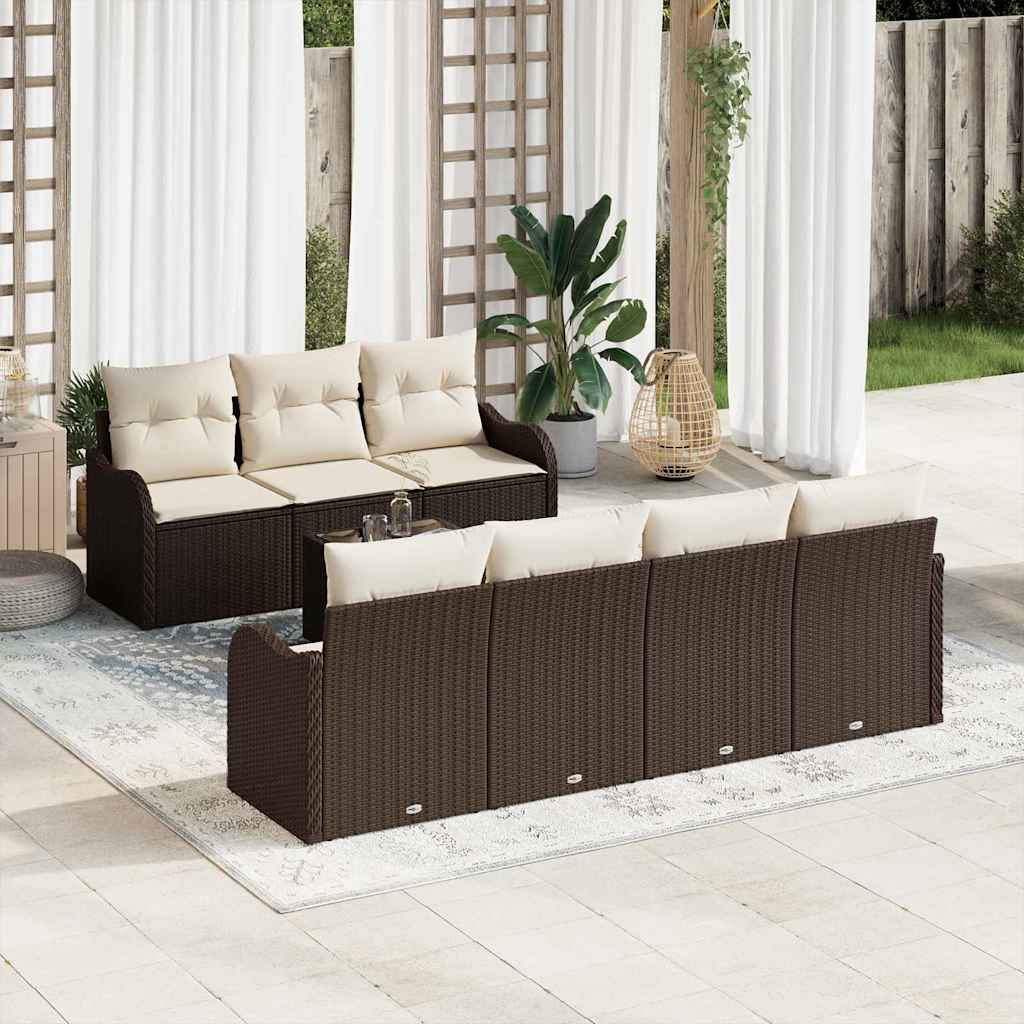 Sodo Sofų Rinkinys Ruda 55 x 55 x 37 cm poliratanas