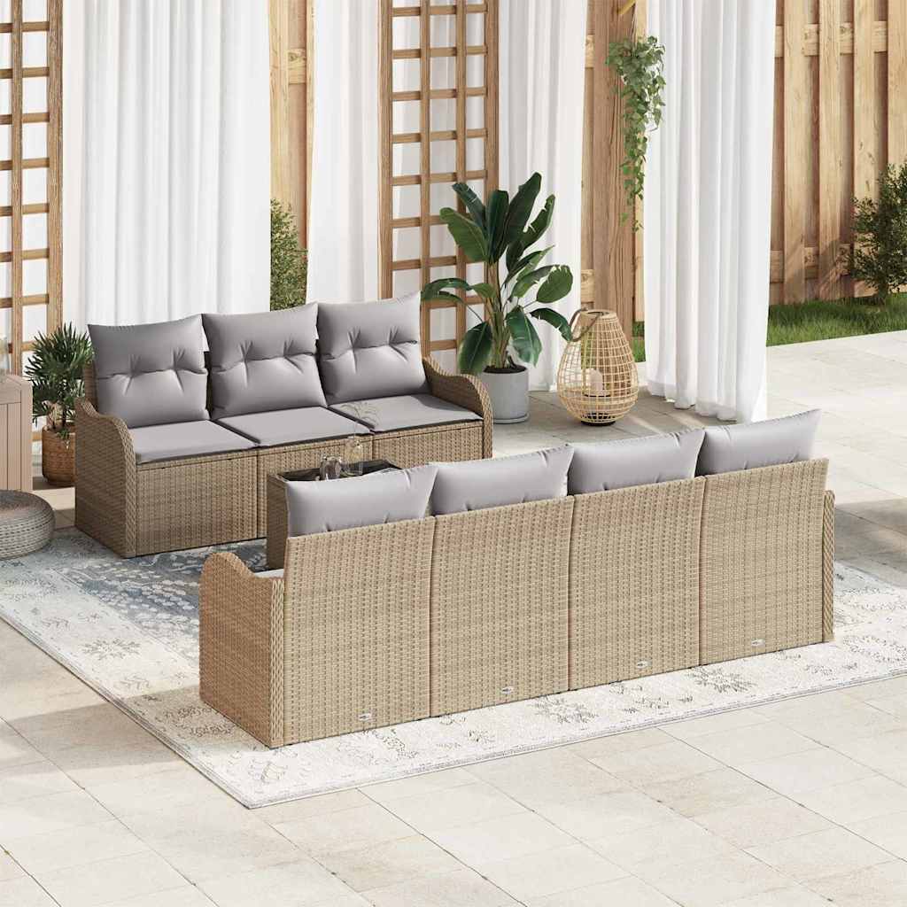 Sodo Sofų Rinkinys Smėlio 55 x 55 x 37 cm poliratanas