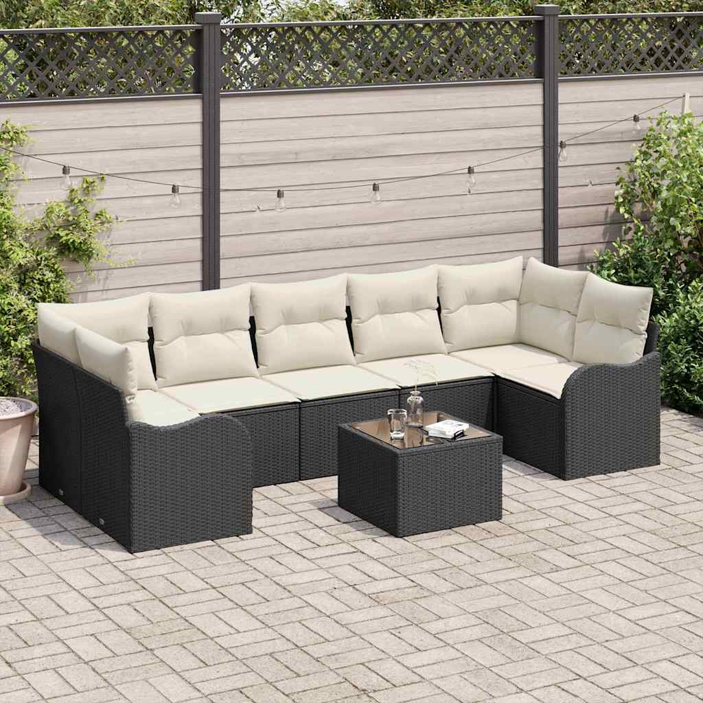 Sodo Sofų Rinkinys Juoda 55 x 55 x 37 cm poliratanas