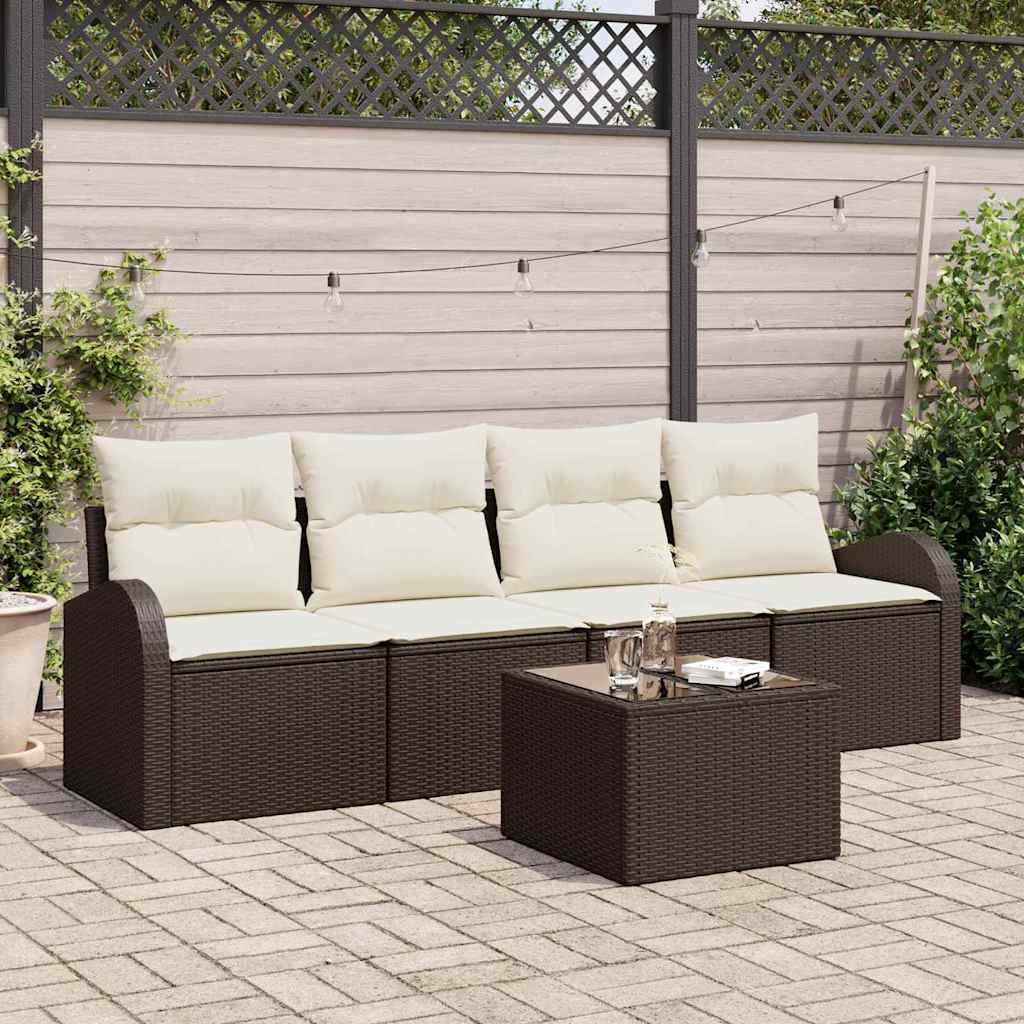 Sodo Sofų Rinkinys Ruda 55 x 55 x 37 cm poliratanas