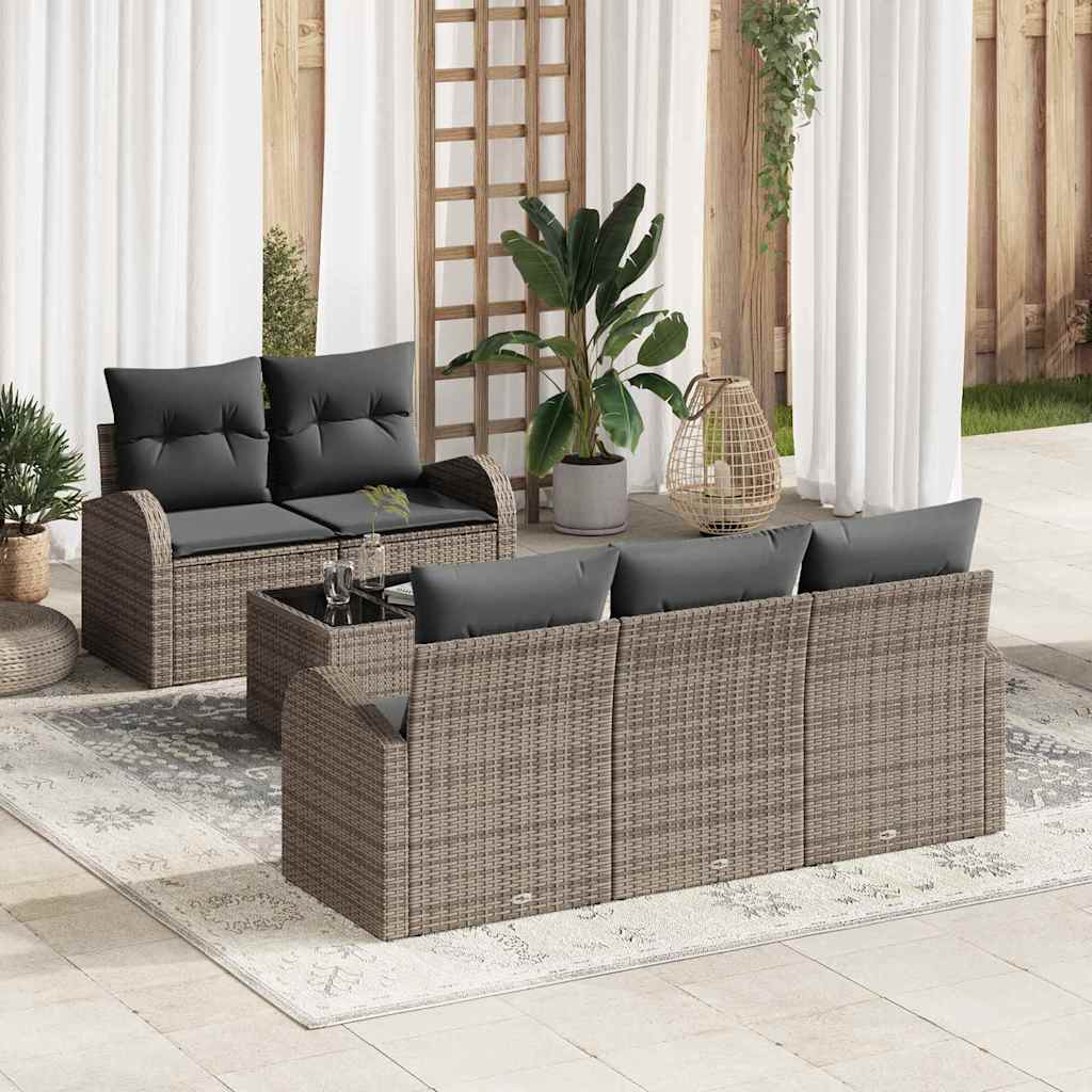 Sodo Sofų Rinkinys Pilka 55 x 55 x 37 cm poliratanas