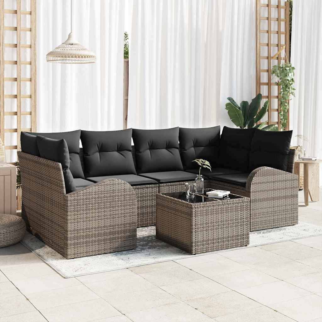Sodo Sofų Rinkinys Pilka 55 x 55 x 37 cm poliratanas