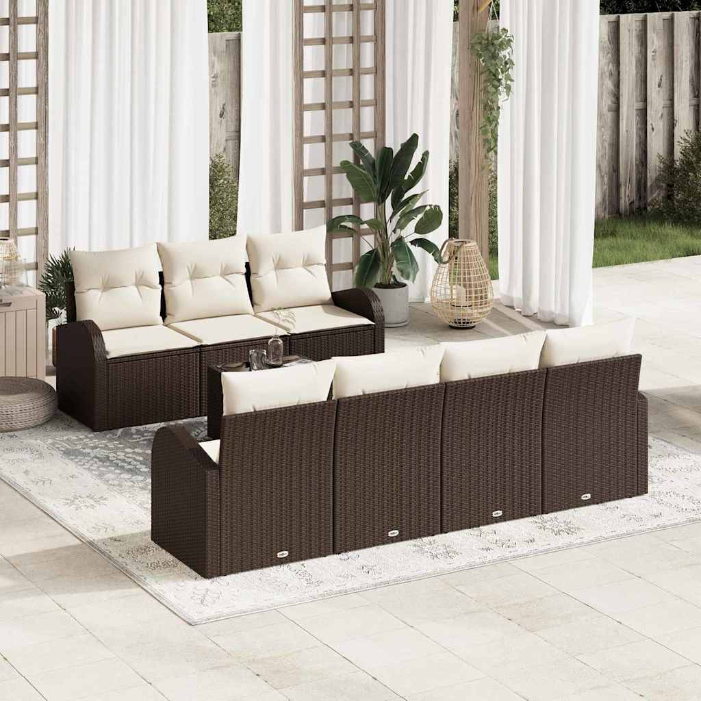 Sodo Sofų Rinkinys Ruda 55 x 55 x 37 cm poliratanas