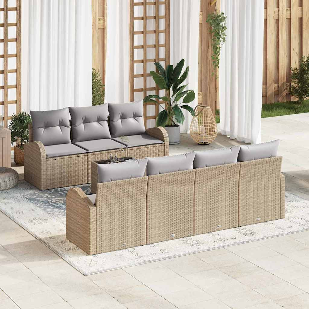 Sodo Sofų Rinkinys Smėlio 55 x 55 x 37 cm poliratanas