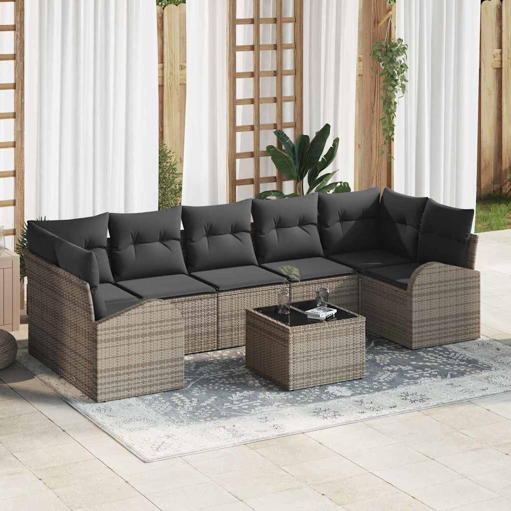 Sodo Sofų Rinkinys Pilka 55 x 55 x 37 cm poliratanas