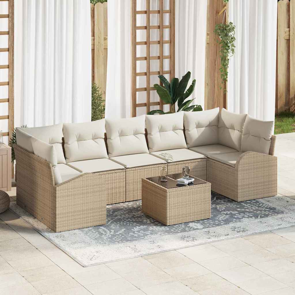 Sodo Sofų Rinkinys Smėlio 55 x 55 x 37 cm poliratanas