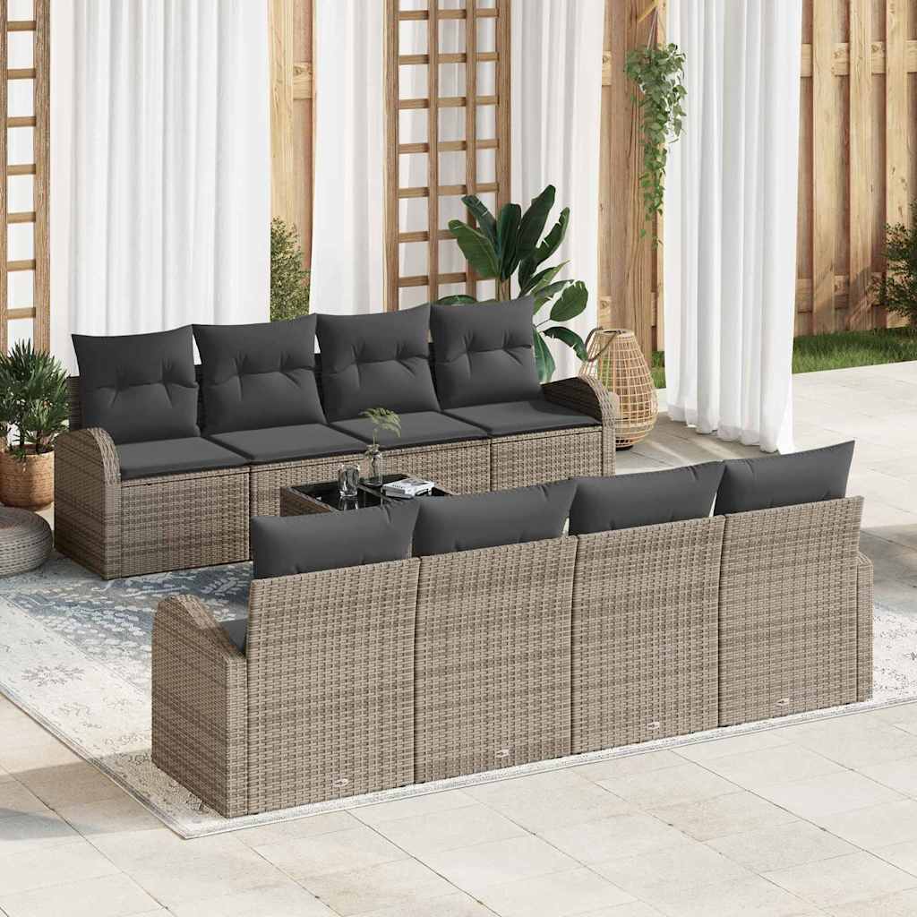 Sodo Sofų Rinkinys Pilka 55 x 55 x 37 cm poliratanas