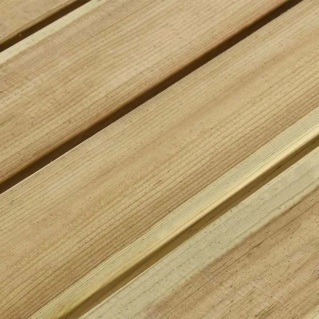 Impregnuotos pušies iškylų stalas su suoliukais sode