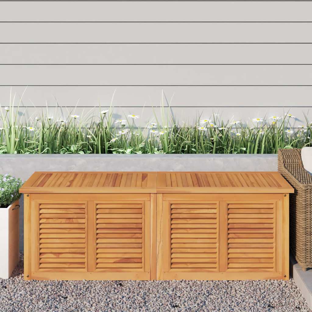 Sodo daiktadėžė su krepšiu, 150x50x55cm, tikmedžio masyvas