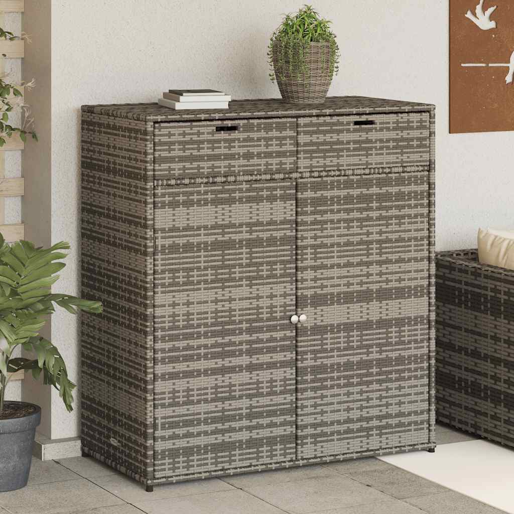 Sodo spintelė daiktams, pilka, 105x55x113cm, poliratanas